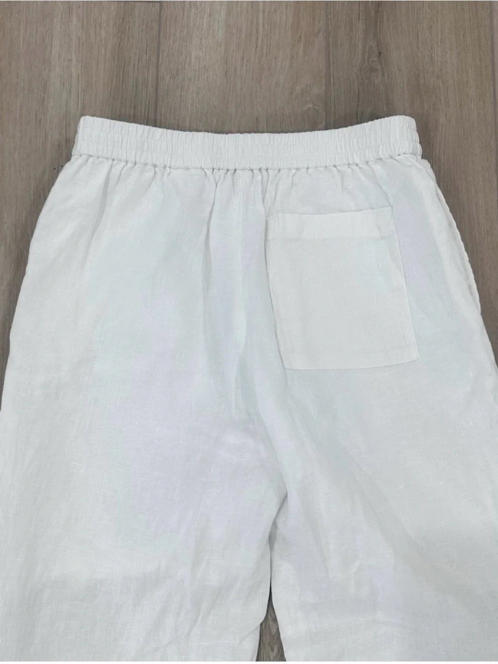 COS white linen pants S